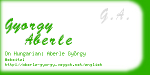gyorgy aberle business card